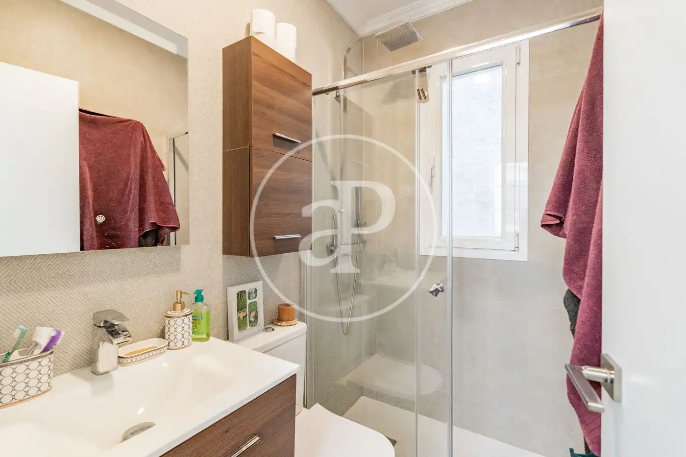 Baño de Piso de alquiler en Madrid con Aire acondicionado y Calefacción
