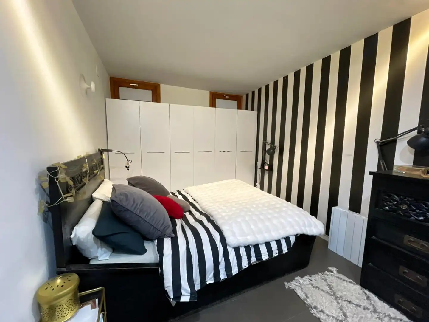 Schlafzimmer von Wohnung zum Verkauf in Moià mit Heizung, Privatgarten und Ofen