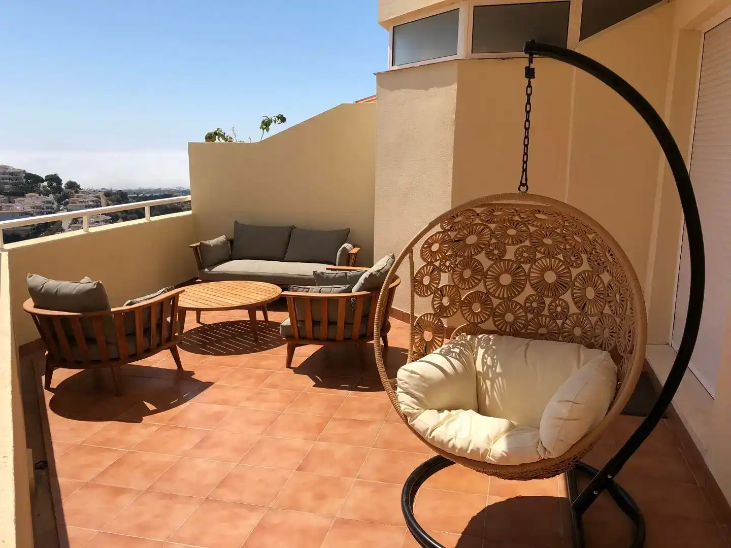 Terraza de Piso en venta en Mijas con Aire acondicionado, Piscina y Balcón