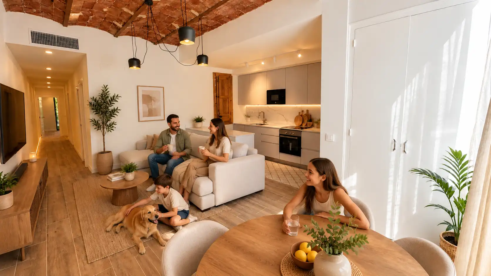 Living room of Flat for sale in Barcelona  with Air Conditioner, Heating and Oven