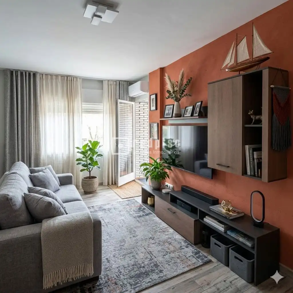 Living room of Flat for sale in  Madrid Capital  with Heating and Terrace