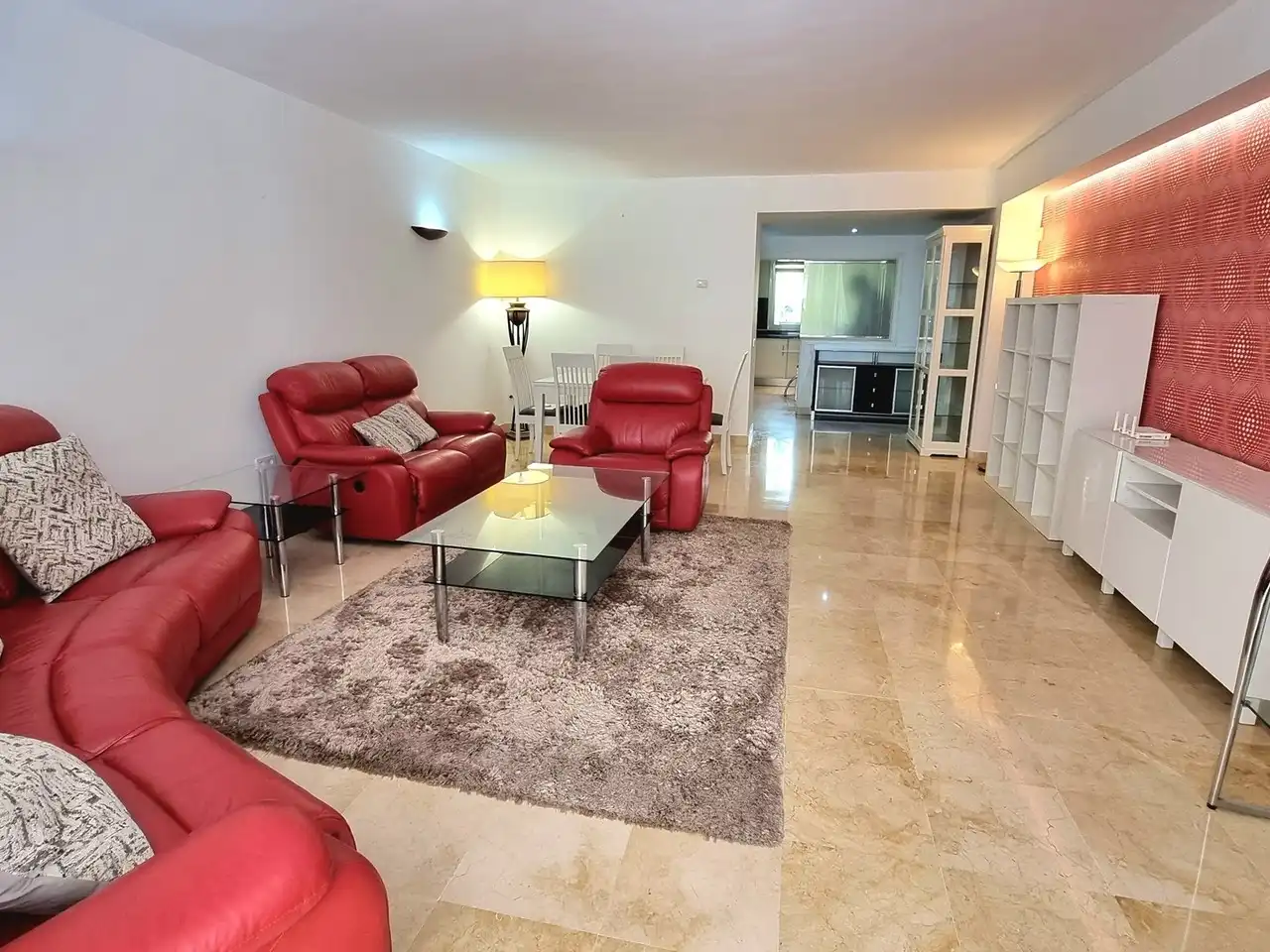 Sala de estar de Apartamento en venta en Mijas con Aire acondicionado, Terraza y Piscina