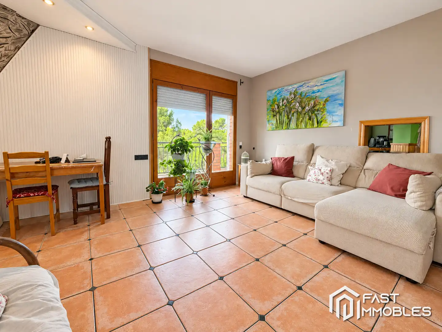 Sala de estar de Casa adosada en venta en Ponent