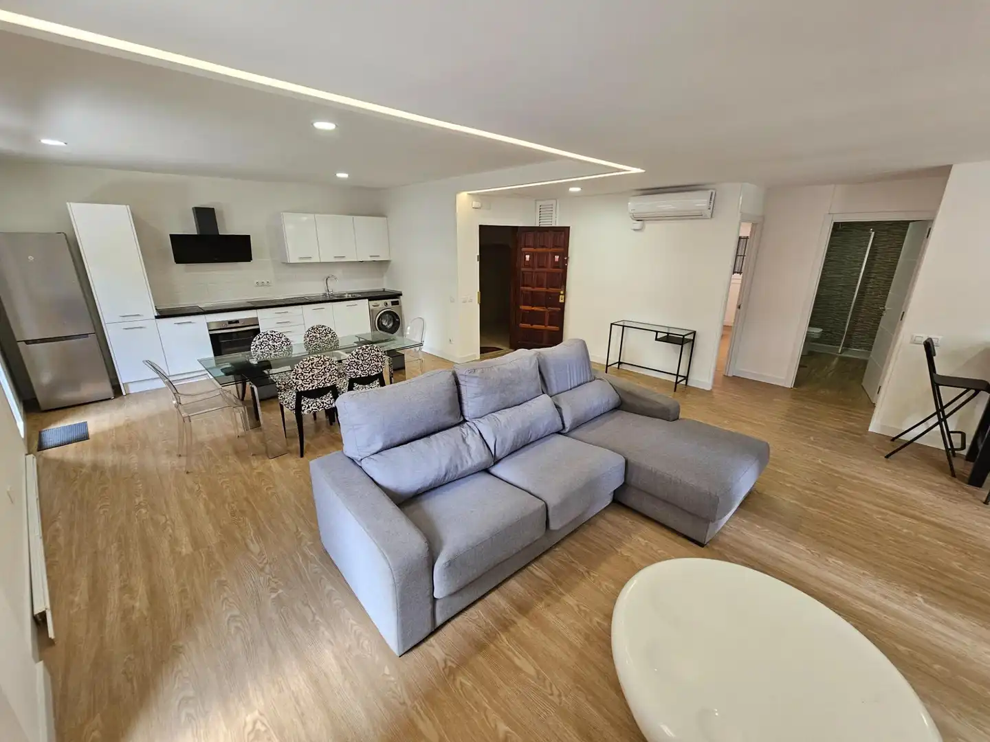 Sala de estar de Piso de alquiler en Las Palmas de Gran Canaria con Aire acondicionado, Parquet y Balcón