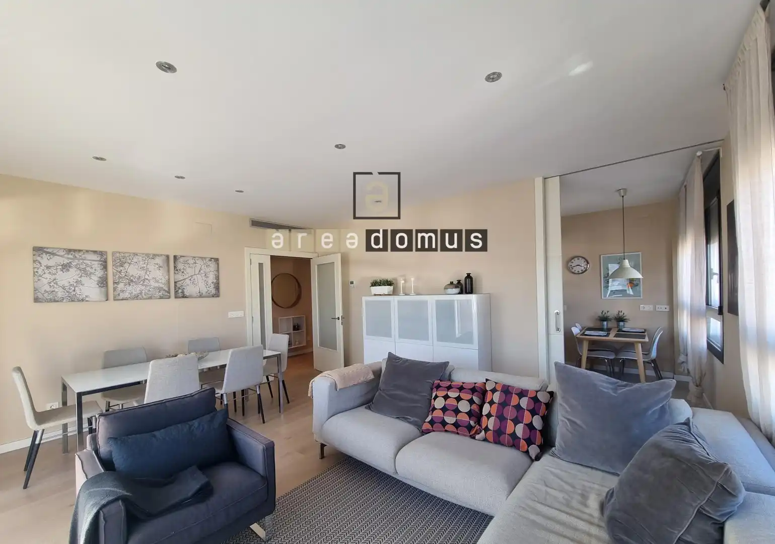 Wohnzimmer von Wohnung zur Miete in Sant Feliu de Llobregat mit Heizung, Privatgarten und Terrasse