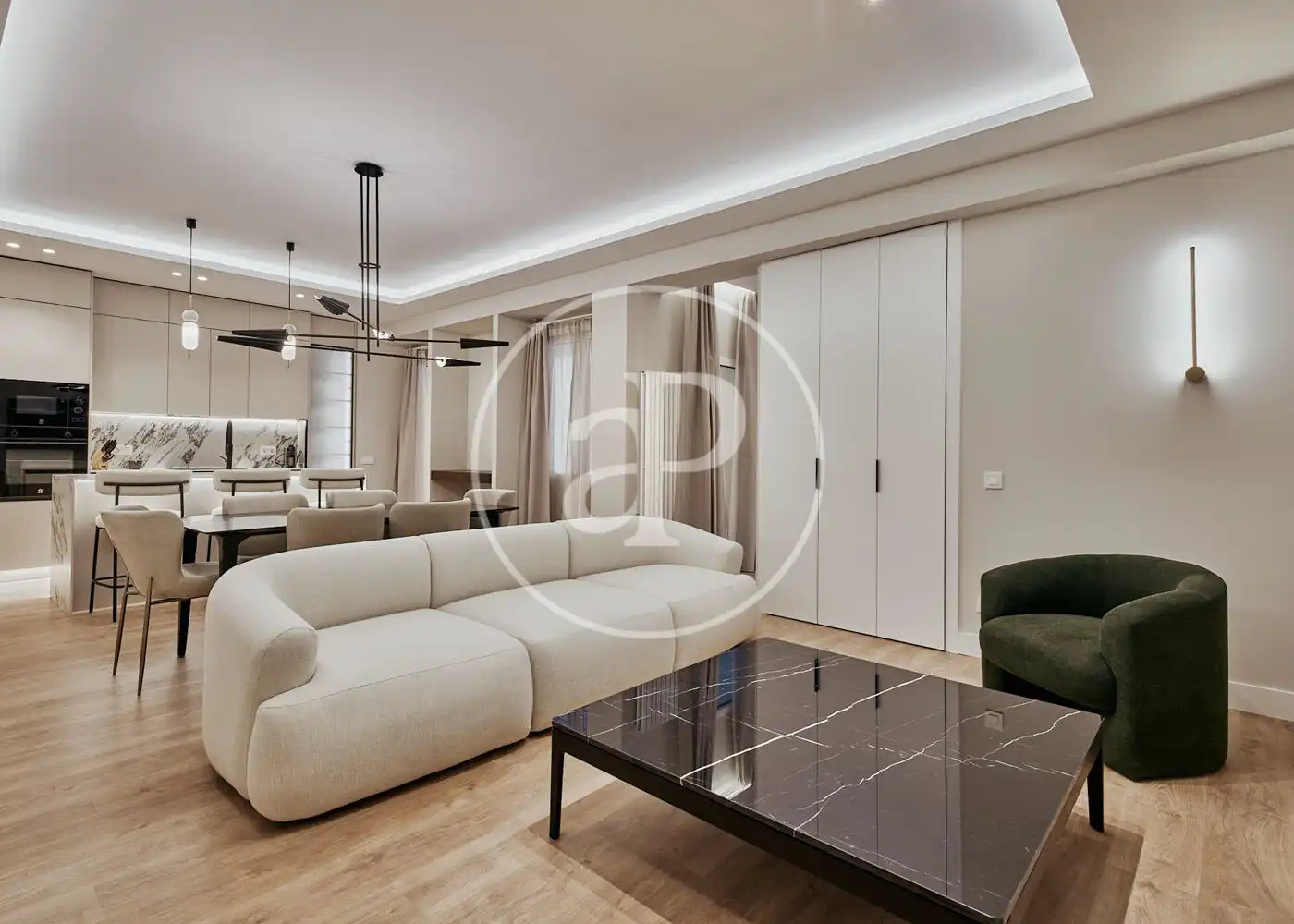 Sala de estar de Piso en venta en  Madrid Capital con Aire acondicionado, Calefacción y Terraza