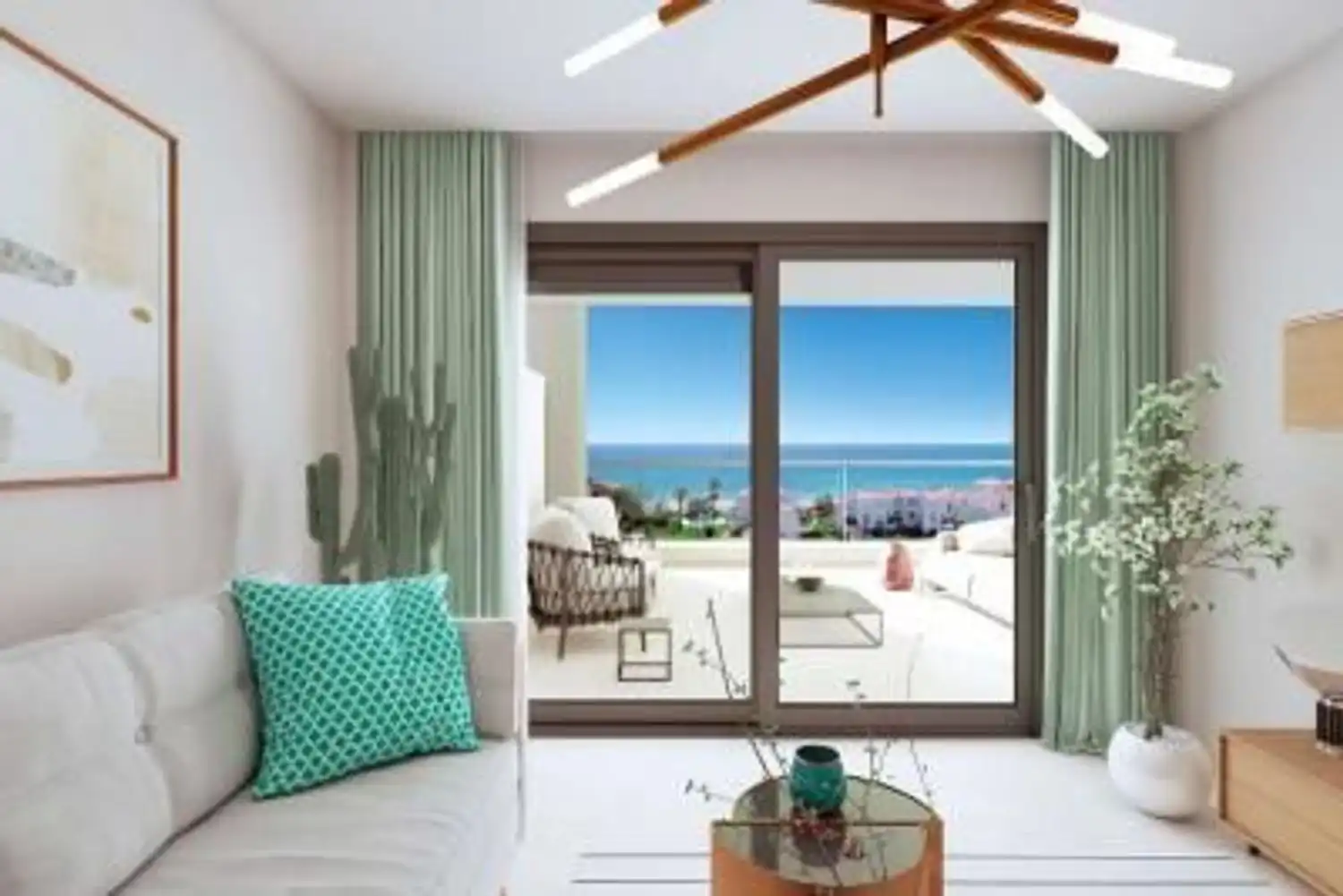 Sala de estar de Piso en venta en Casares con Jardín privado, Terraza y Trastero