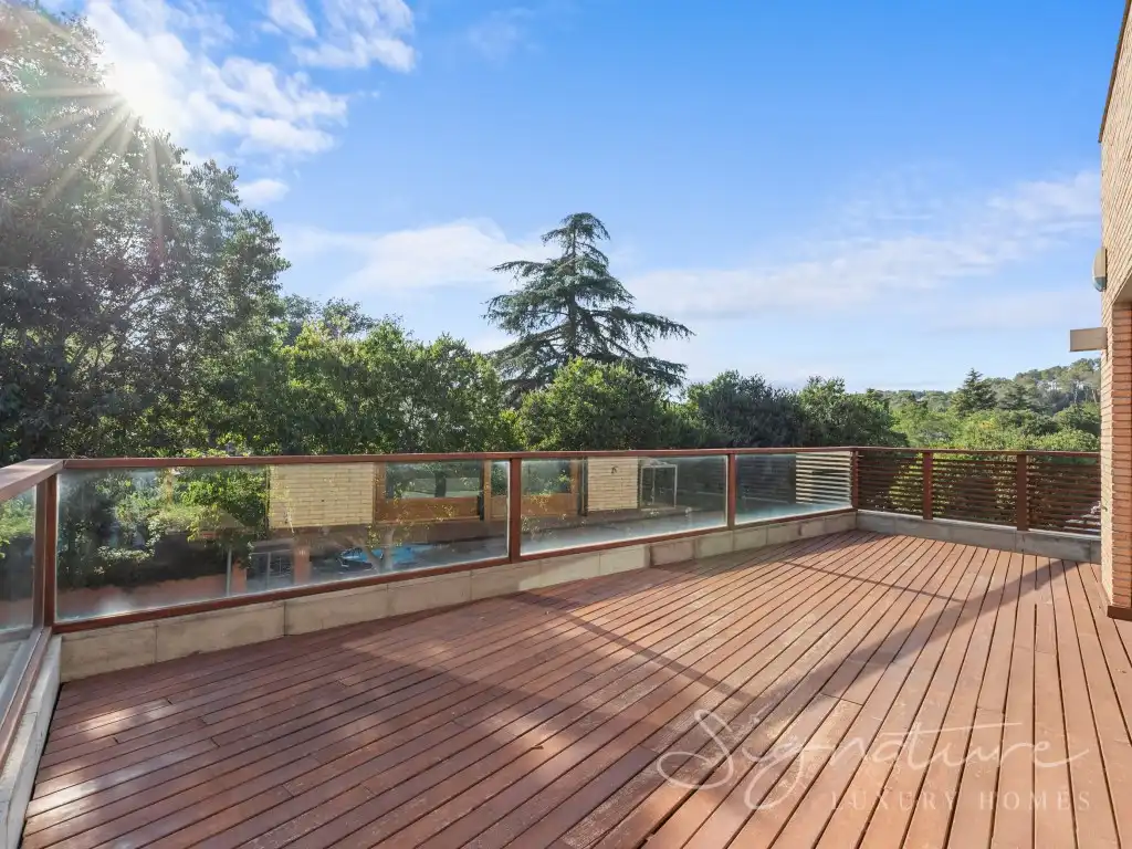 Terraza de Casa o chalet en venta en Sant Cugat del Vallès con Aire acondicionado, Jardín privado y Terraza