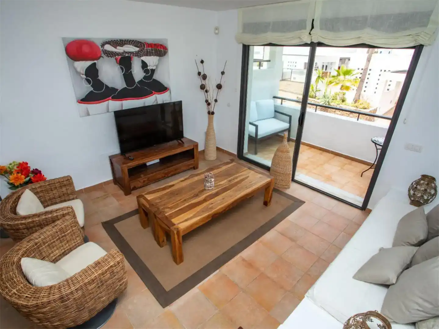 Living room of Flat for sale in Mojácar  with Air Conditioner, Swimming Pool and Balcony