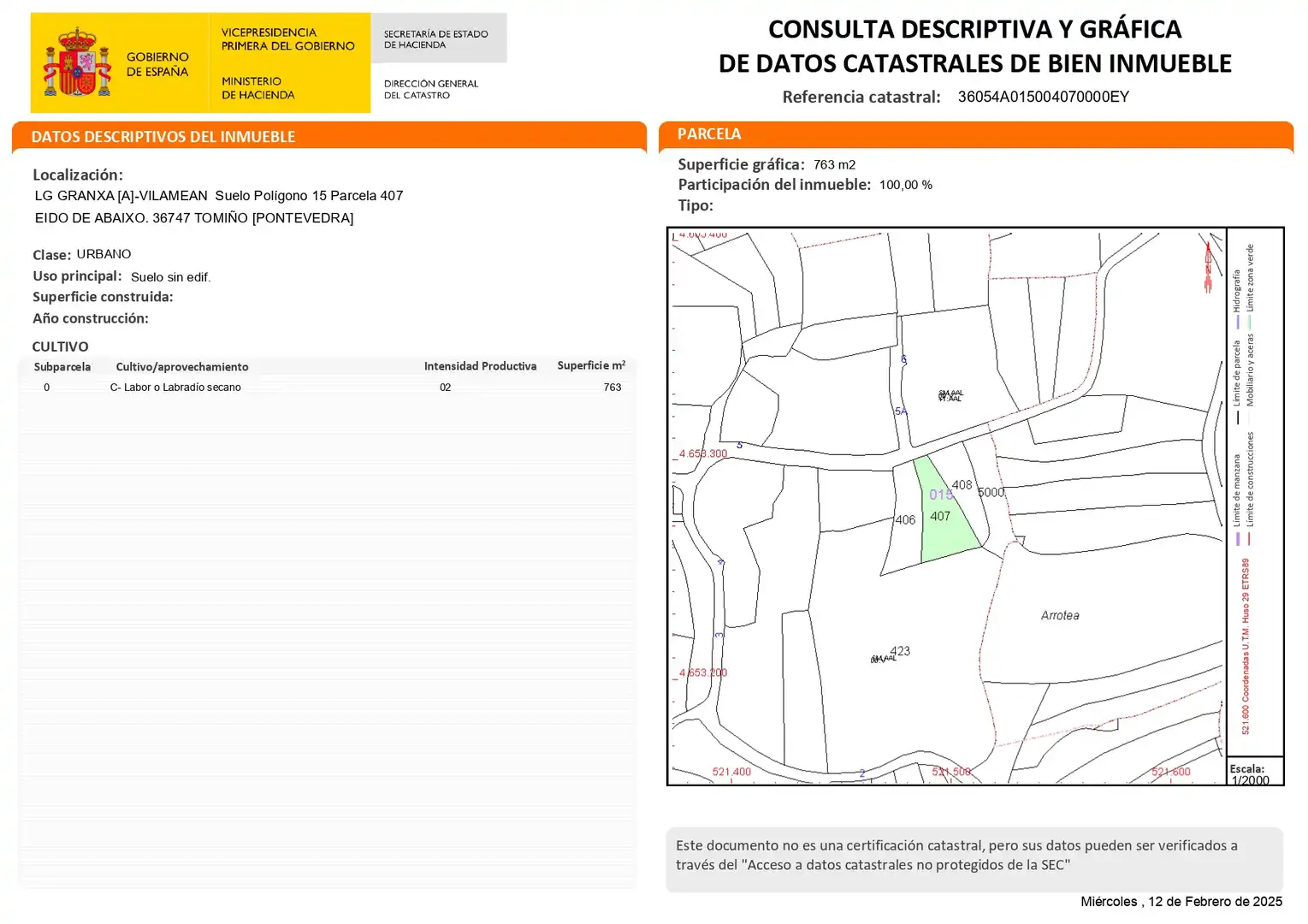 Terreny residencial en venda a Lugar a Granxa 4, imagen 2