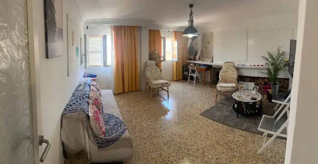 Sala d'estar de Pis en venda en  Palma de Mallorca amb Aire condicionat, Moblat i Balcó
