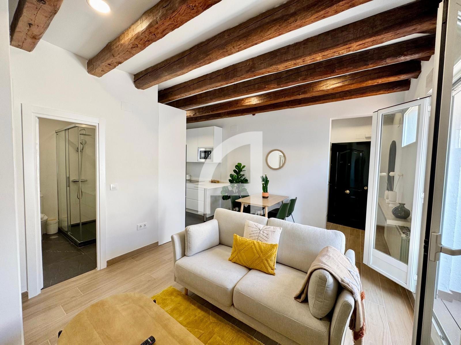 Living room of Attic to rent in  Madrid Capital  with Air Conditioner, Heating and Terrace