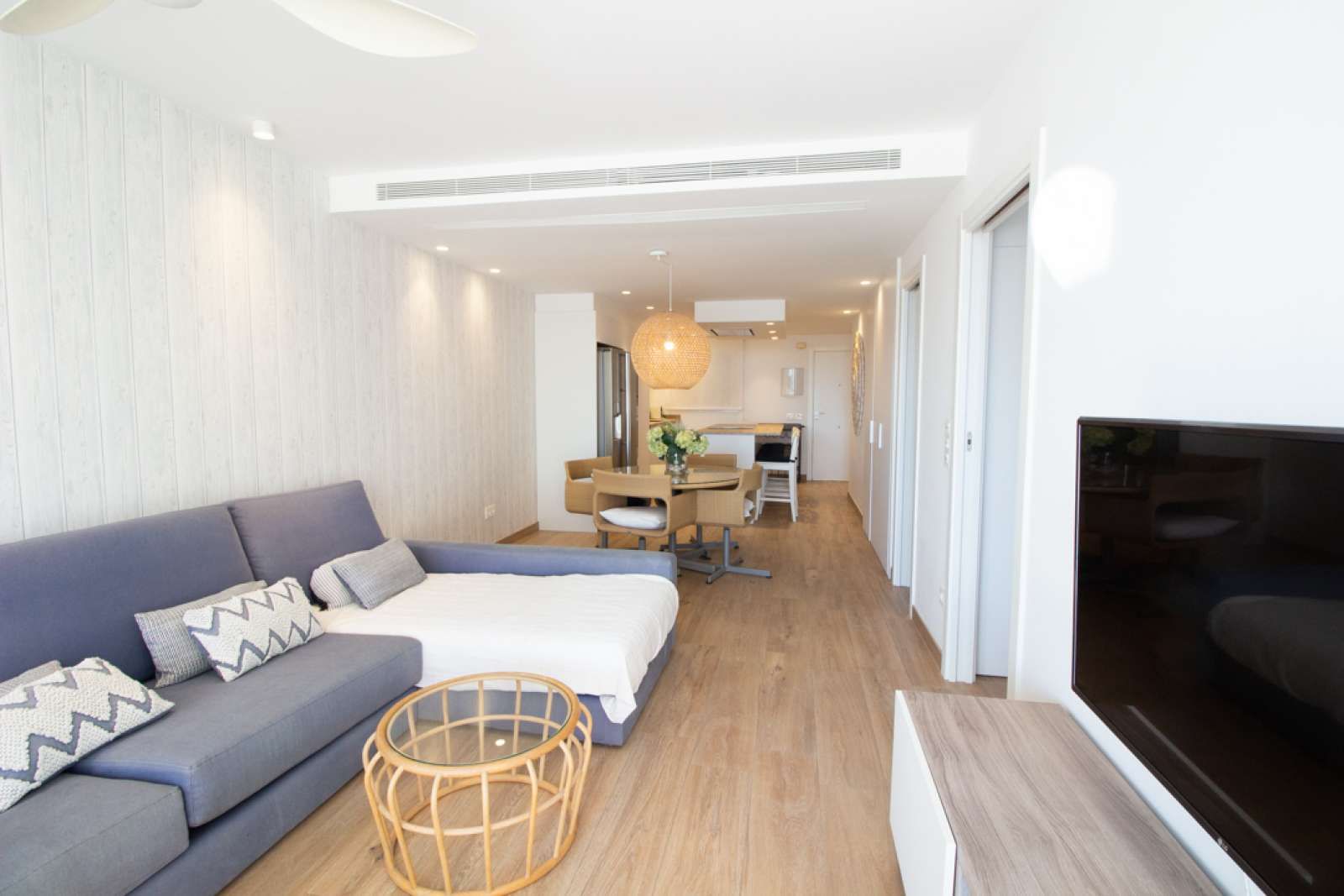 Sala de estar de Apartamento para compartir en  Valencia Capital con Aire acondicionado, Calefacción y Terraza