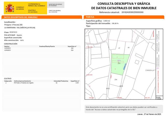Terreno en Venta en Valgañón