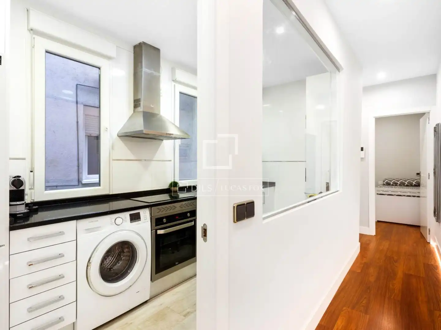 Kitchen of Flat for rent in Madrid  with Air Conditioner, Heating and Furnished
