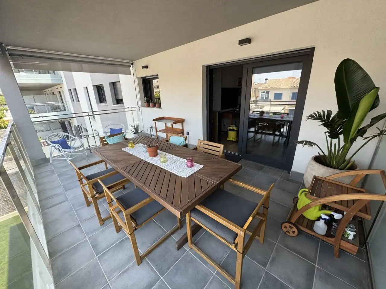 Terrace of Flat for rent in Cubelles  with Air Conditioner, Heating and Parquet flooring
