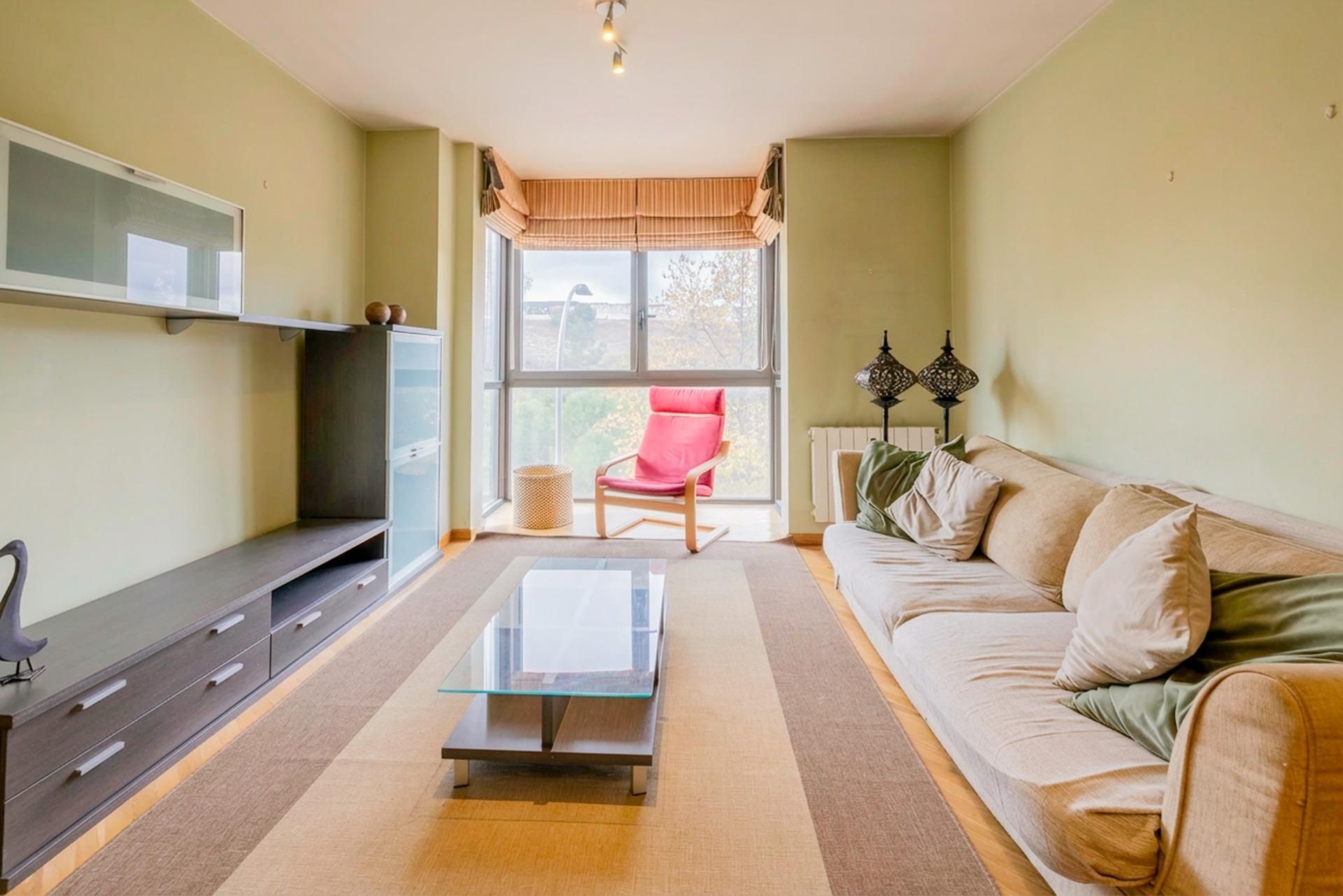 Living room of Flat for sale in  Madrid Capital  with Air Conditioner, Heating and Private garden