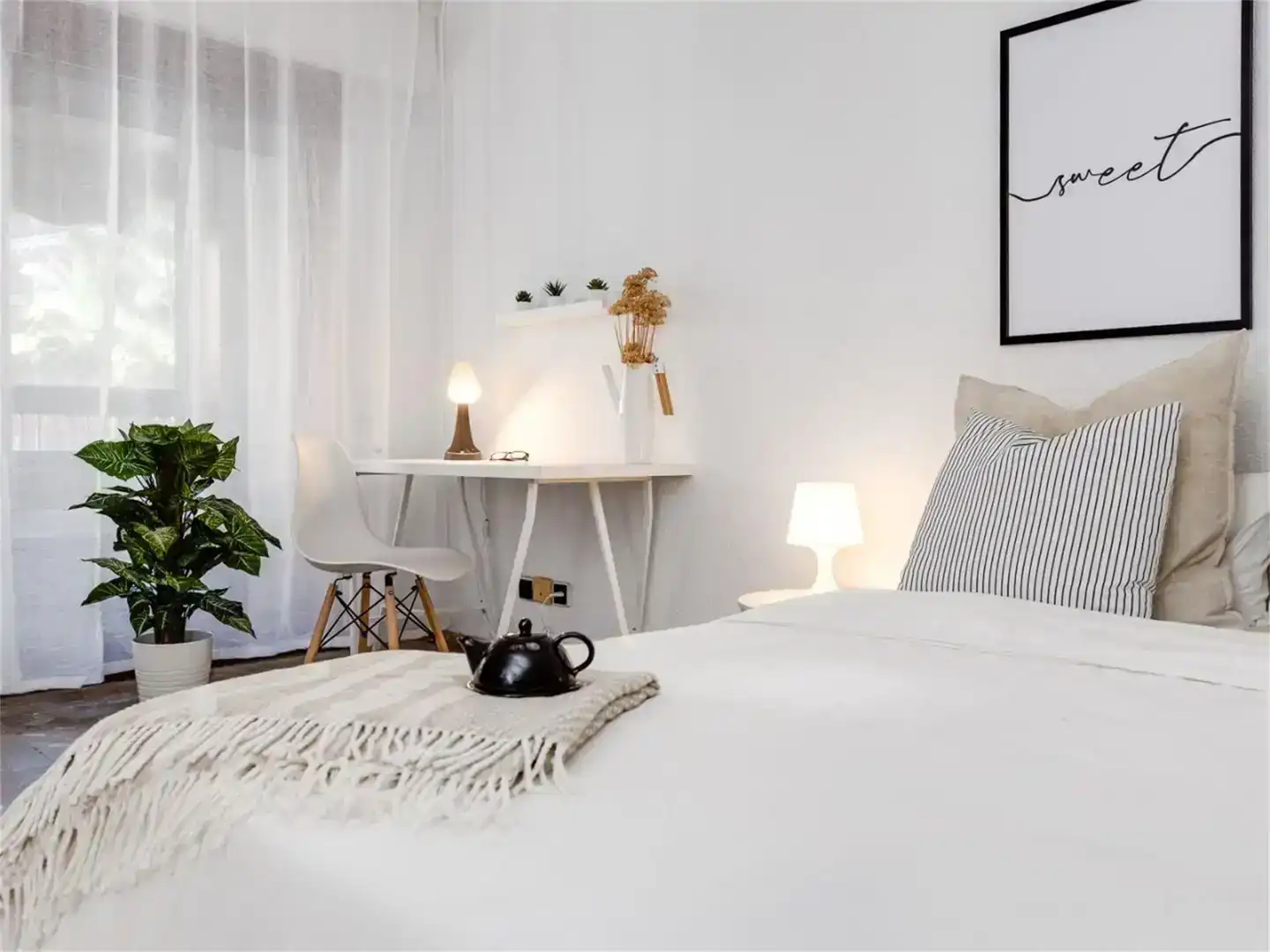 Schlafzimmer von Wohnung zur Miete in Alicante / Alacant mit Klimaanlage und Balkon