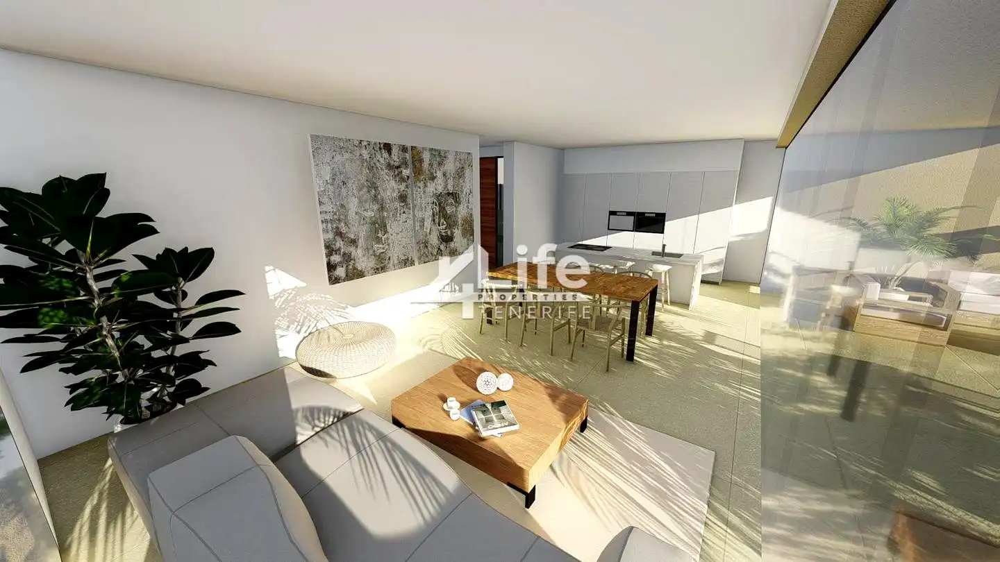Sala de estar de Casa o chalet en venta en Arona con Jardín privado, Terraza y Piscina