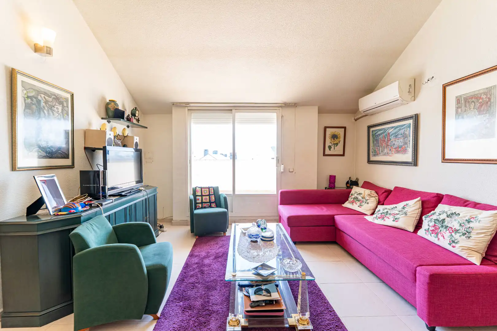 Sala de estar de Ático en venta en Alpedrete con Calefacción, Terraza y Amueblado