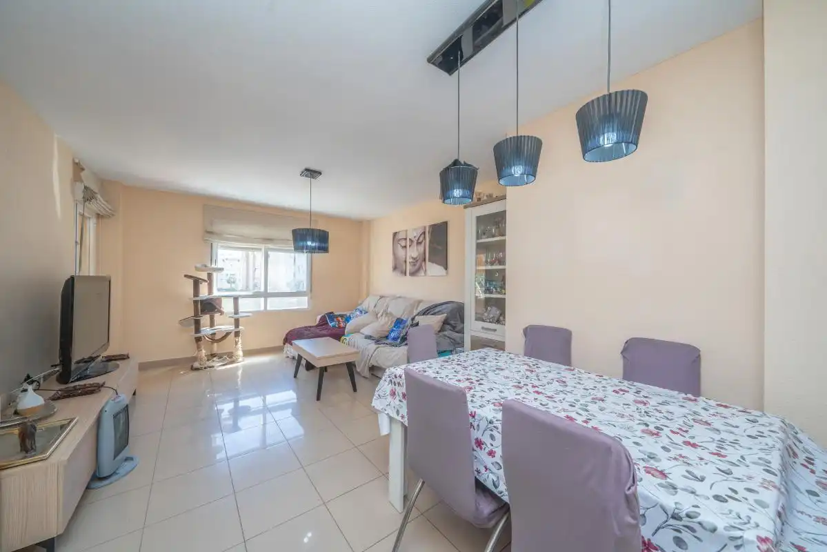 Sala d'estar de Pis en venda en Alicante / Alacant amb Calefacció, Jardí privat i Terrassa