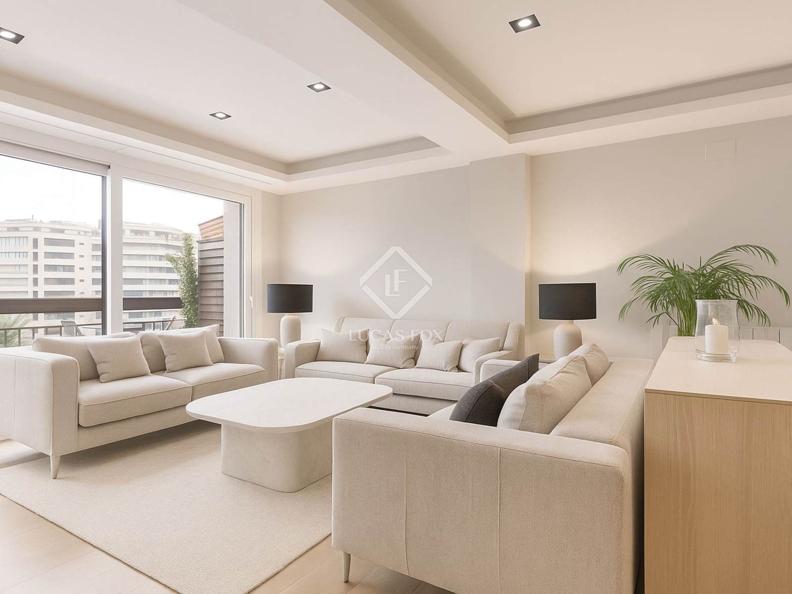 Sala d'estar de Pis en venda en  Barcelona Capital amb Aire condicionat, Calefacció i Parquet