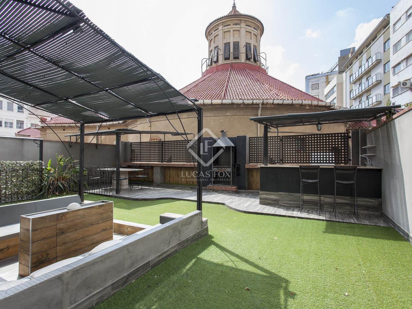 Terrassa de Pis de lloguer en  Valencia Capital amb Aire condicionat, Jardí privat i Terrassa