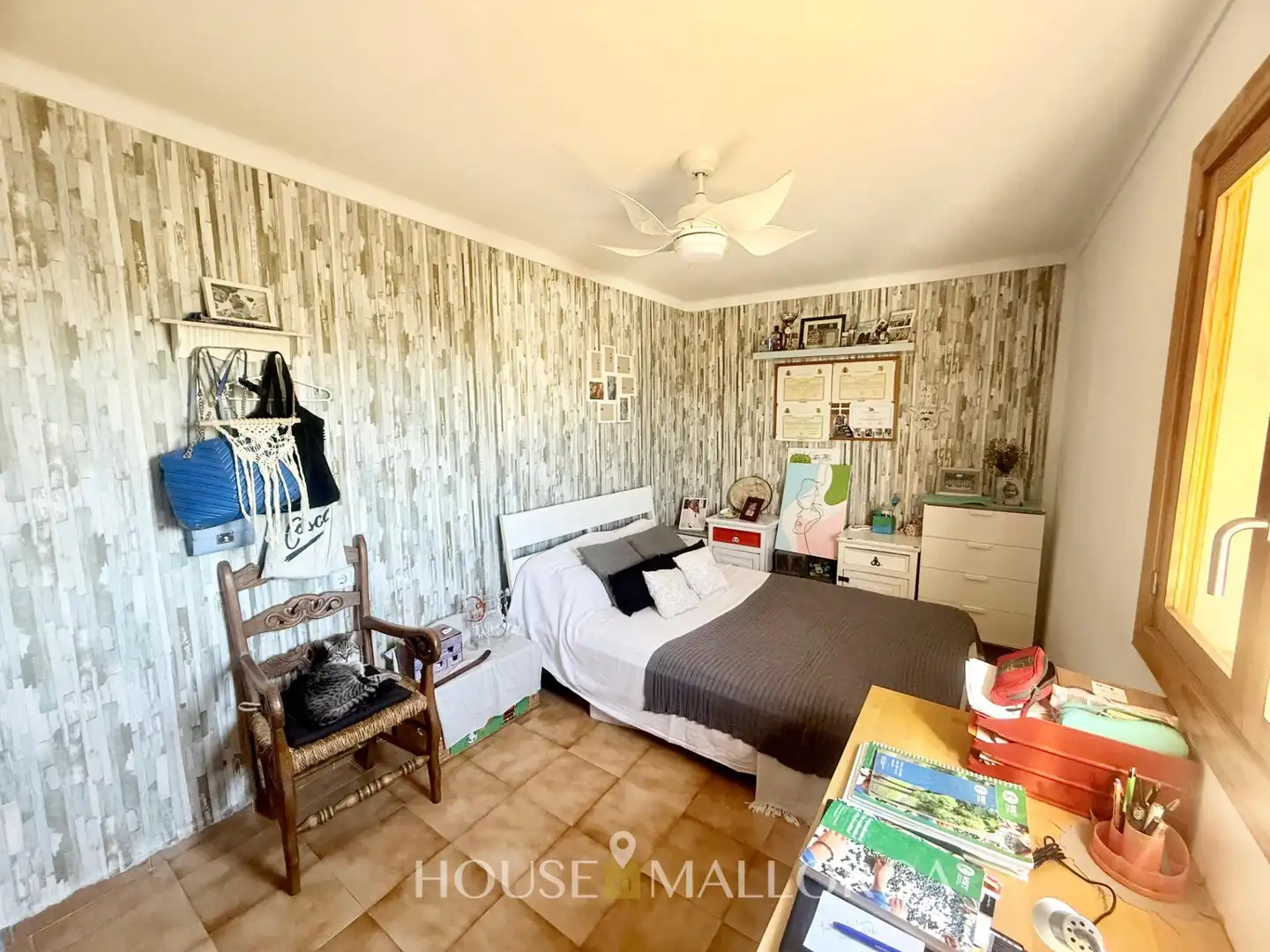 Bedroom of Flat for sale in Binissalem  with Air Conditioner, Private garden and Storage room