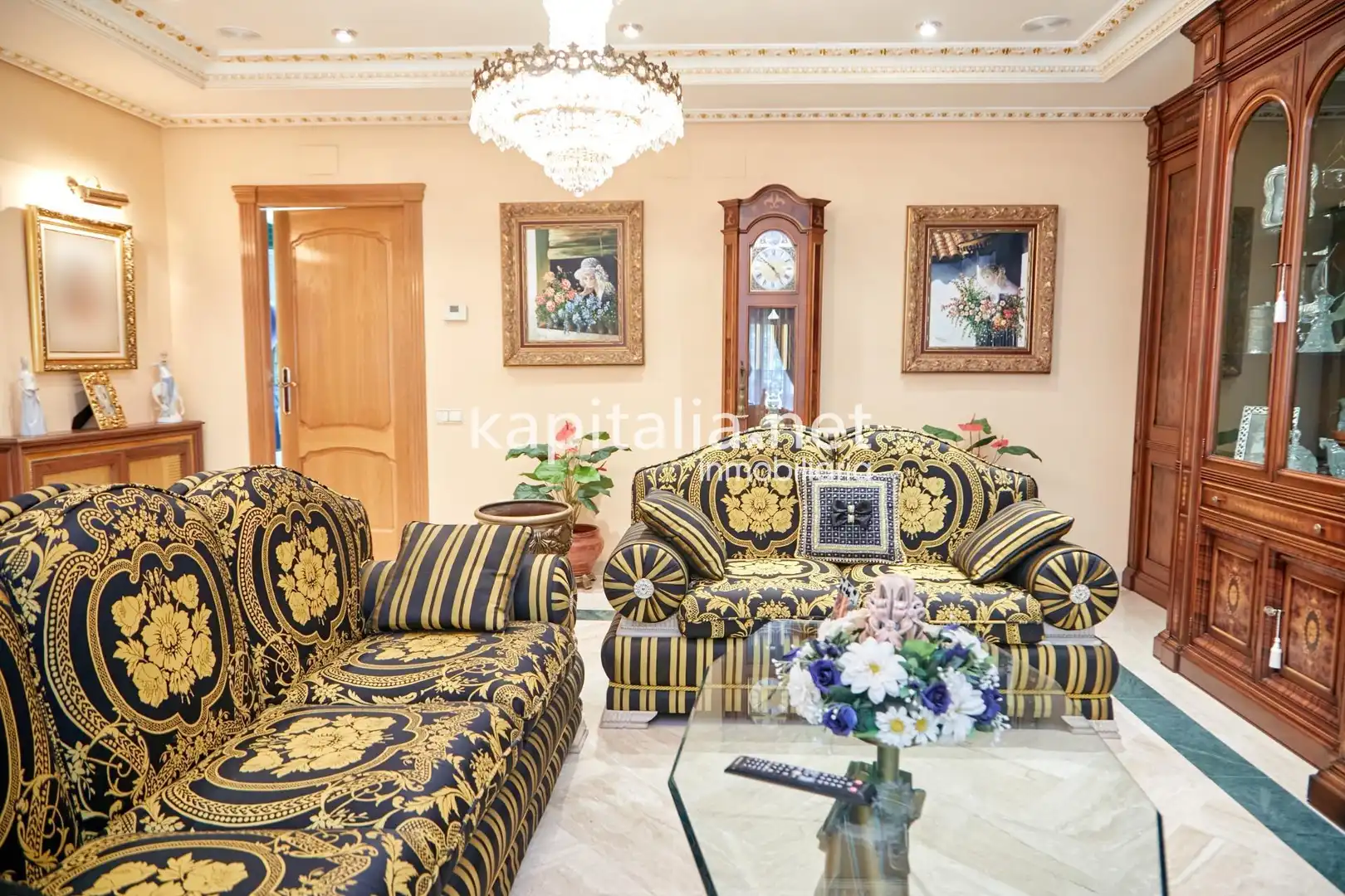 Sala de estar de Casa adosada en venta en Albaida con Aire acondicionado, Terraza y Trastero