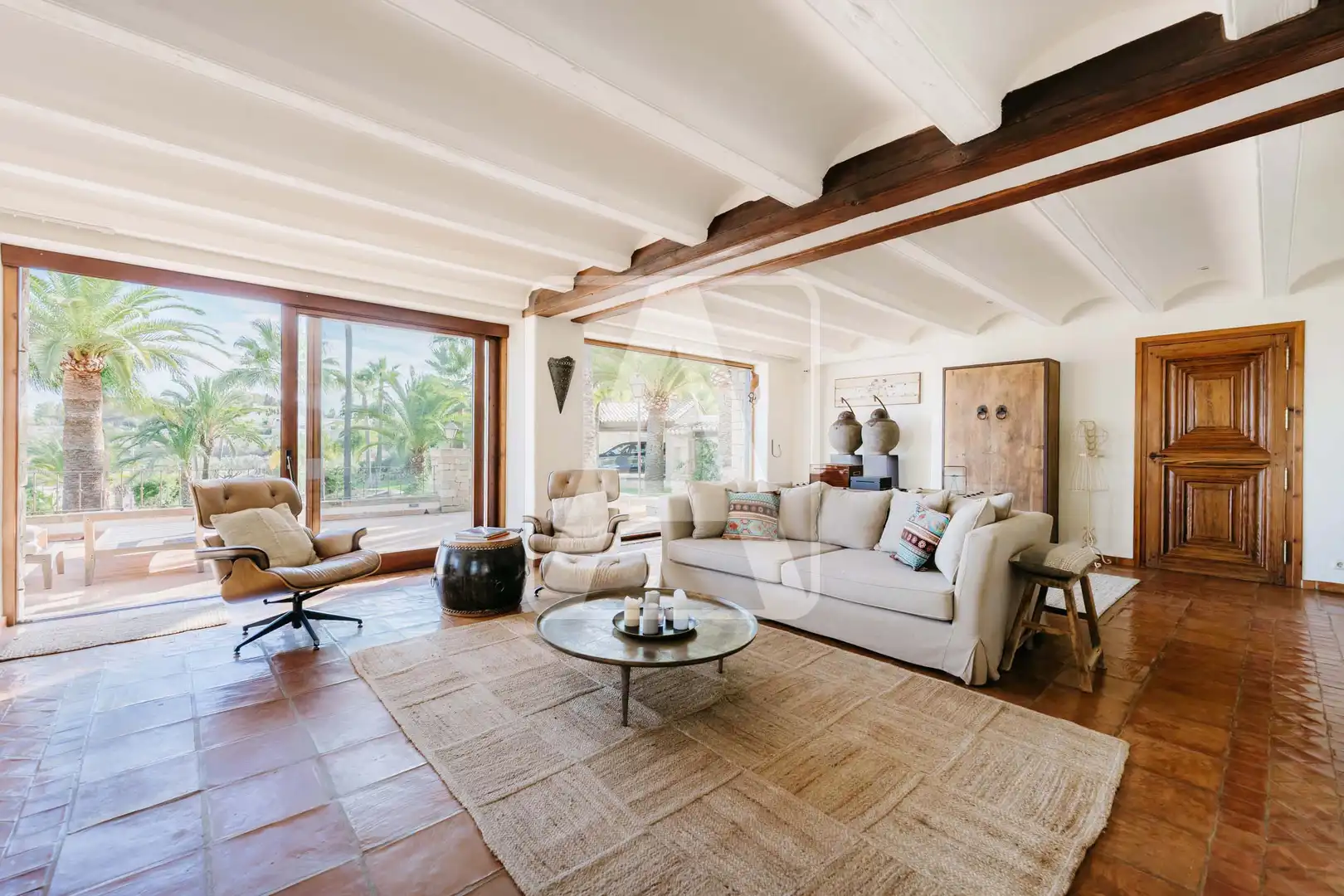 Sala de estar de Finca rústica en venta en Benissa con Aire acondicionado, Calefacción y Jardín privado