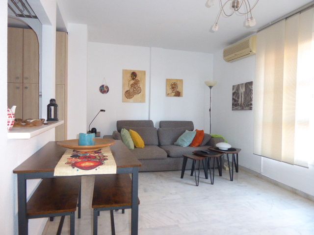Sala de estar de Piso de alquiler en Málaga Capital con Aire acondicionado, Amueblado y Lavadora