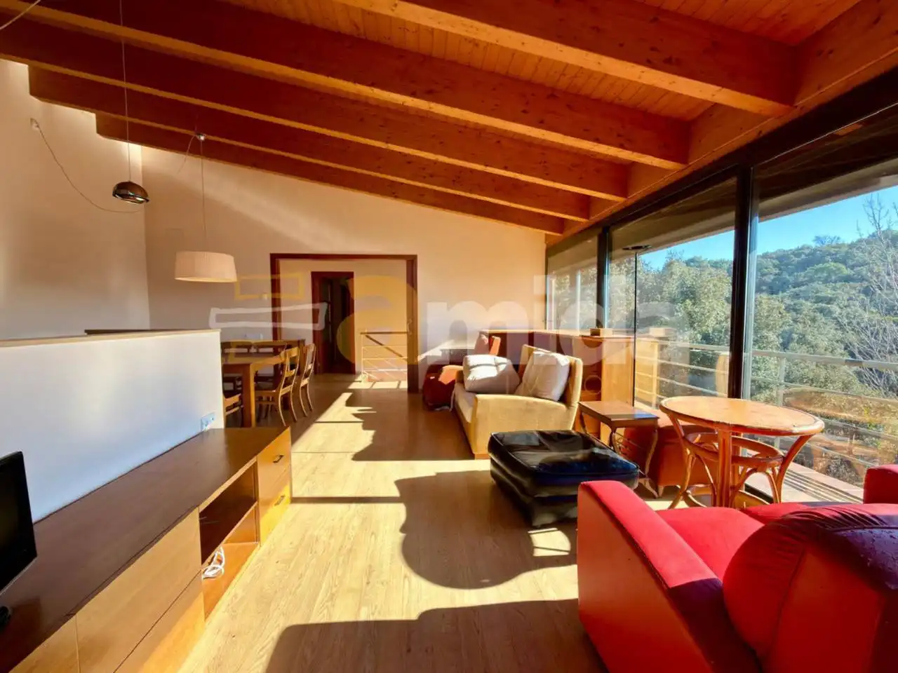 Living room of Houses for sale in Terrassa  with Heating, Private garden and Parquet flooring