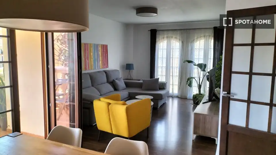 Living room of Flat for share in Alboraya  with Air Conditioner, Heating and Furnished