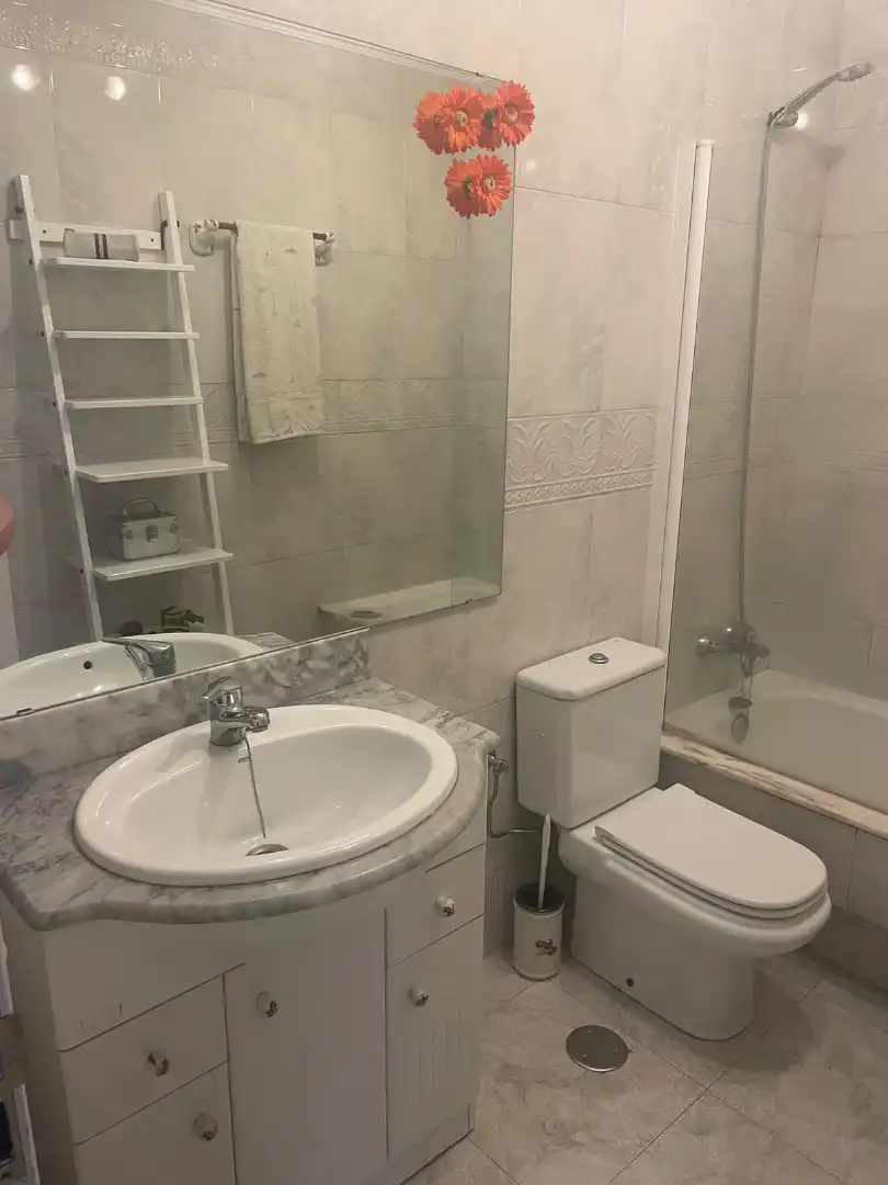 Badezimmer von Wohnung zur Miete in Ferrol mit Möbliert, Ofen und Waschmaschine