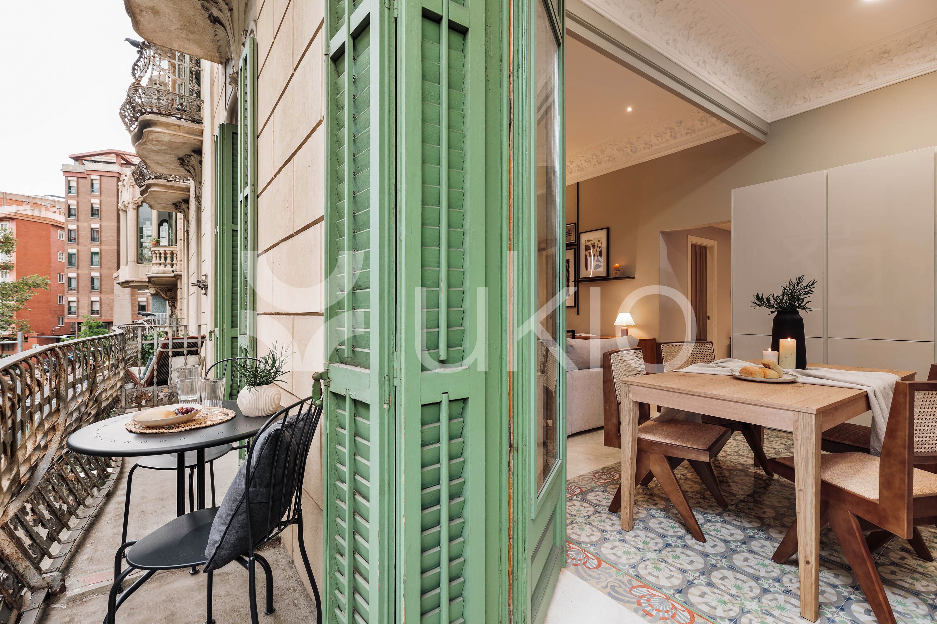 Terrace of Apartment to rent in  Barcelona Capital  with Air Conditioner, Heating and Furnished