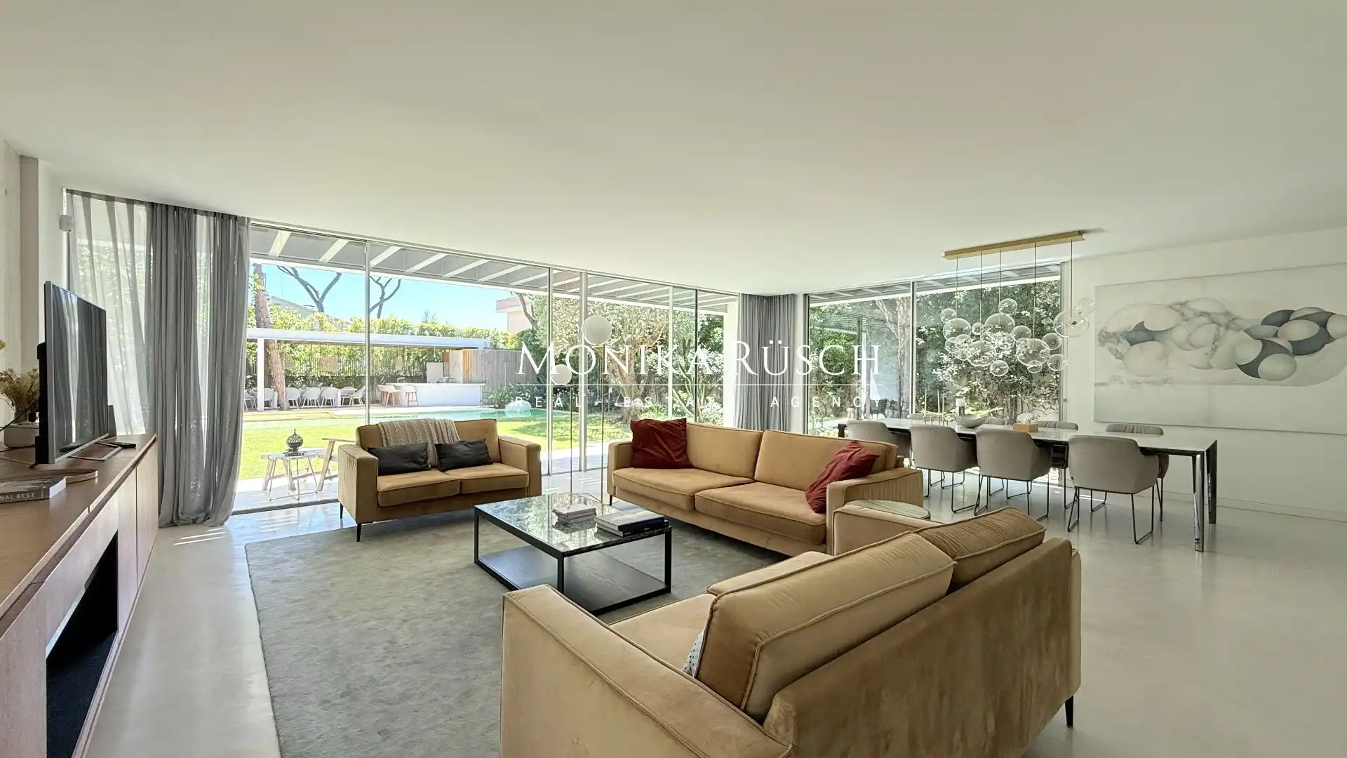 Living room of Houses for rent in Castelldefels  with Air Conditioner, Heating and Private garden