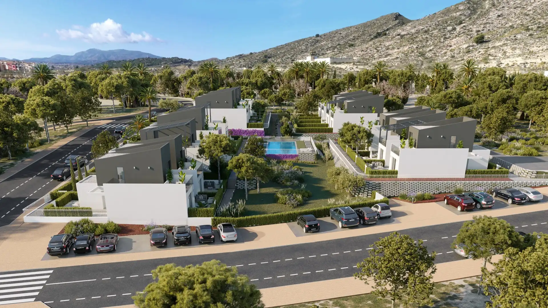 Vista exterior de Casa adosada en venta en Murcia con Aire acondicionado, Jardín privado y Terraza