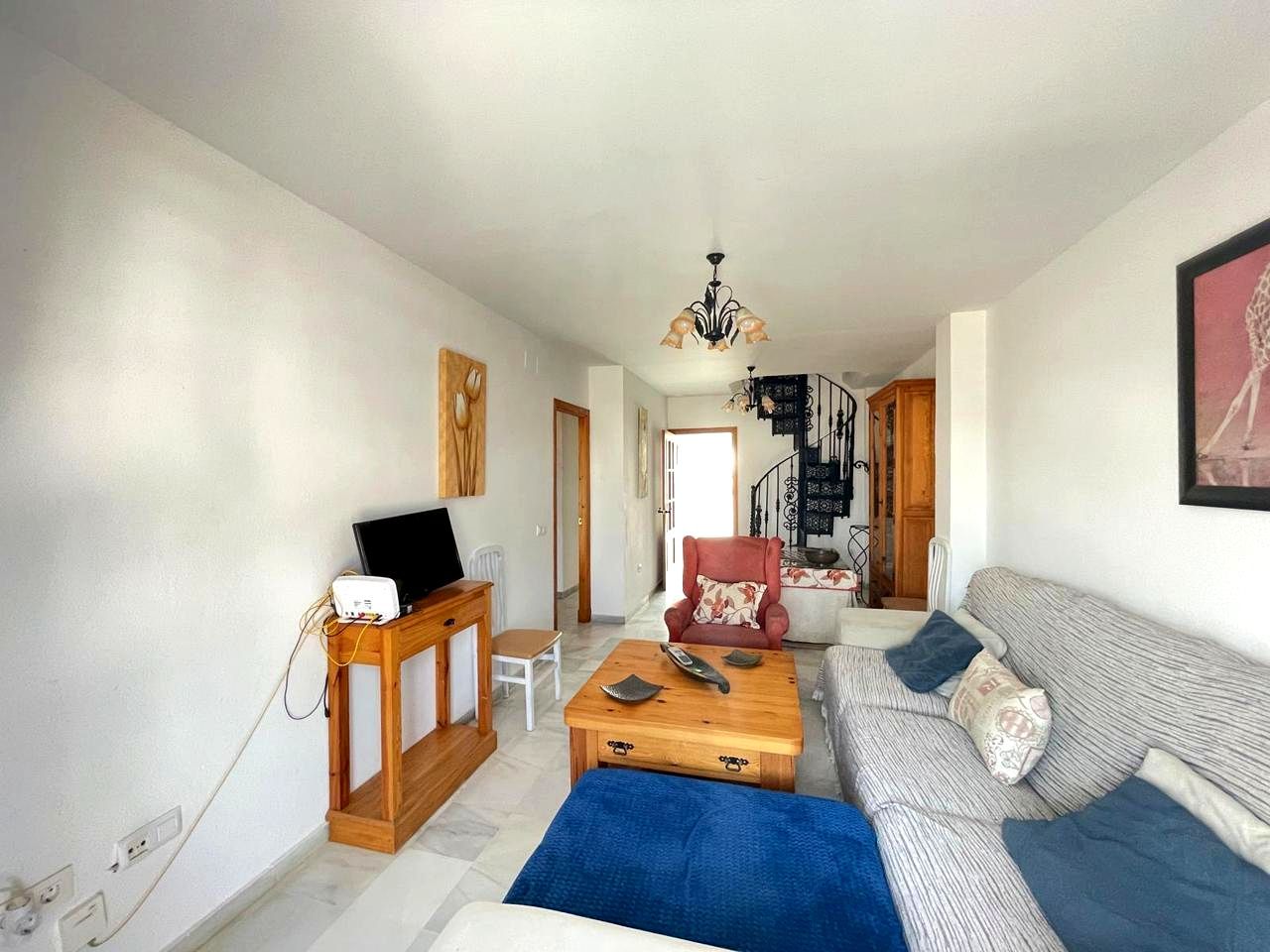 Living room of Duplex for sale in Benalup-Casas Viejas  with Air Conditioner, Terrace and Furnished