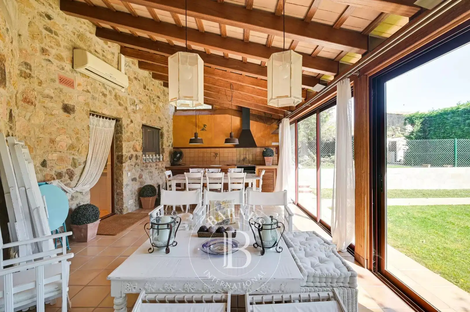 Dining room of Country homes for sale in Torrent (Girona)  with Private garden, Terrace and Swimming Pool