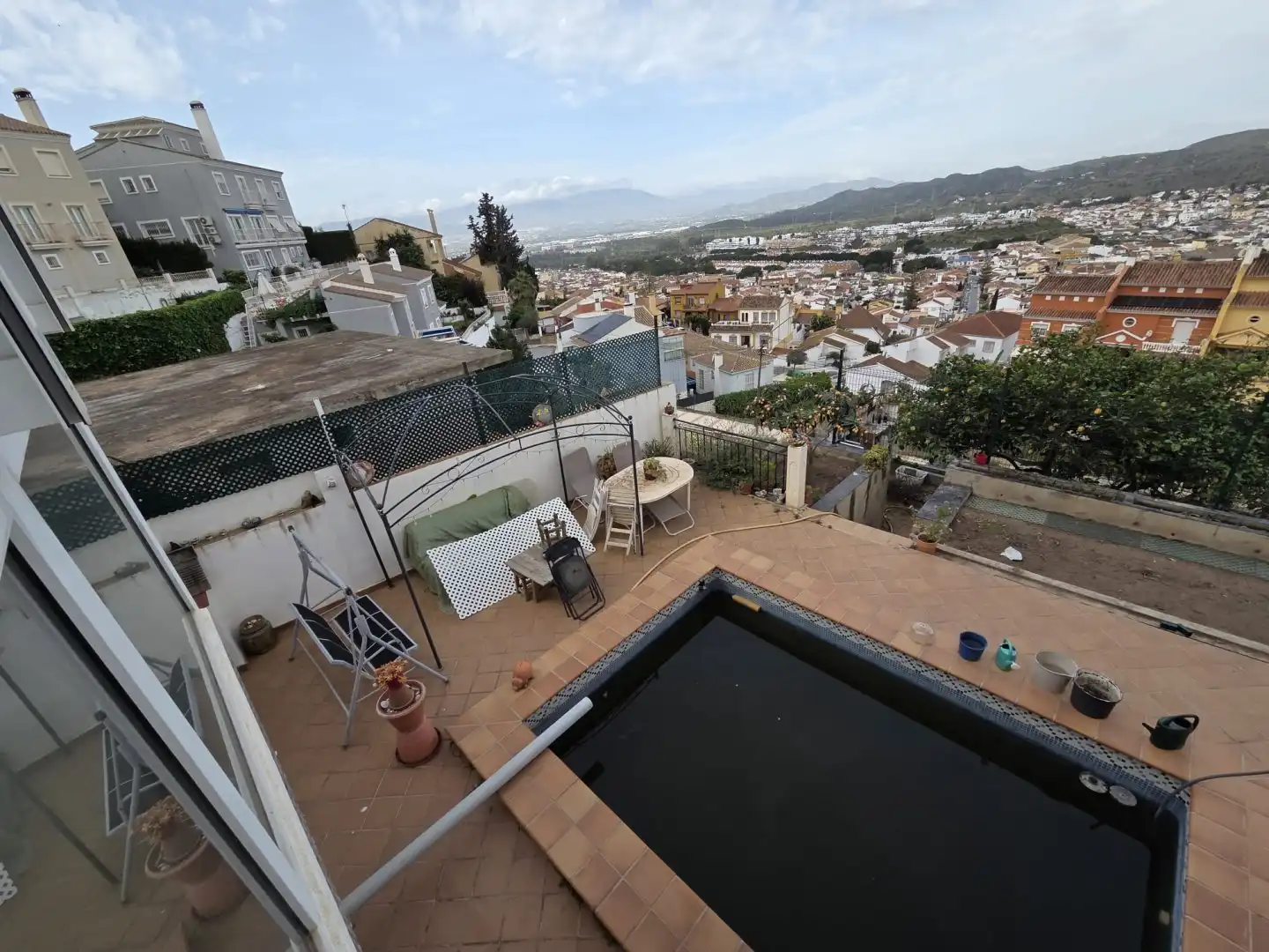 Vista exterior de Casa o chalet en venta en Málaga con Jardín privado, Terraza y Piscina