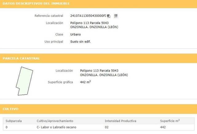Terreno residencial en Venta en Calle la Iglesia, 16 en Onzonilla