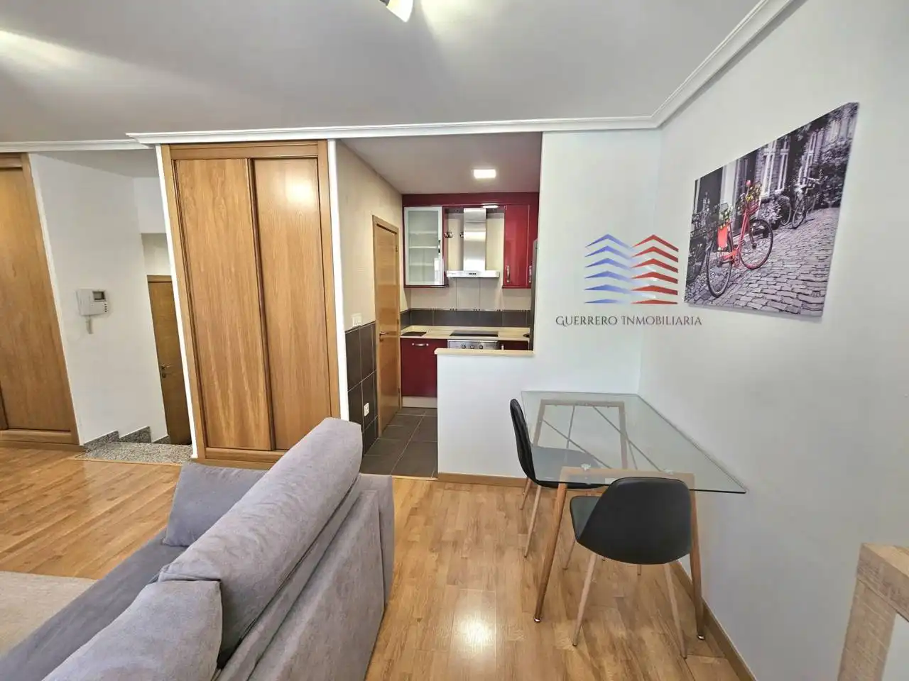 Sala de estar de Estudio de alquiler en Ourense Capital  con Calefacción, Parquet y Trastero