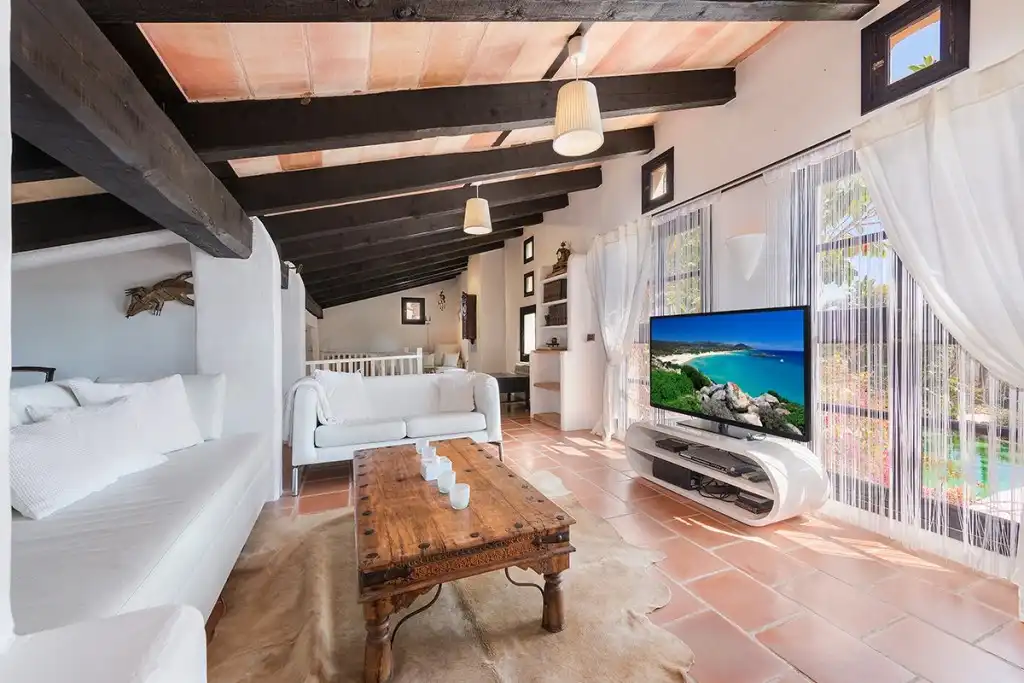 Sala de estar de Finca rústica en venta en Santanyí con Calefacción, Jardín privado y Terraza