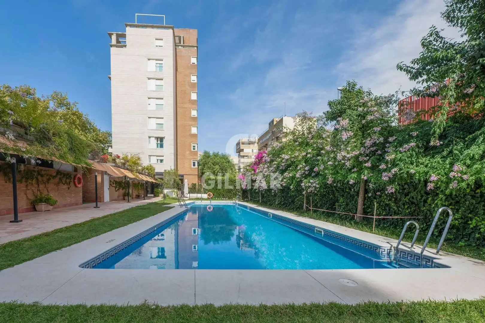 Swimming pool of Flat for sale in Sevilla  with Heating, Private garden and Storage room