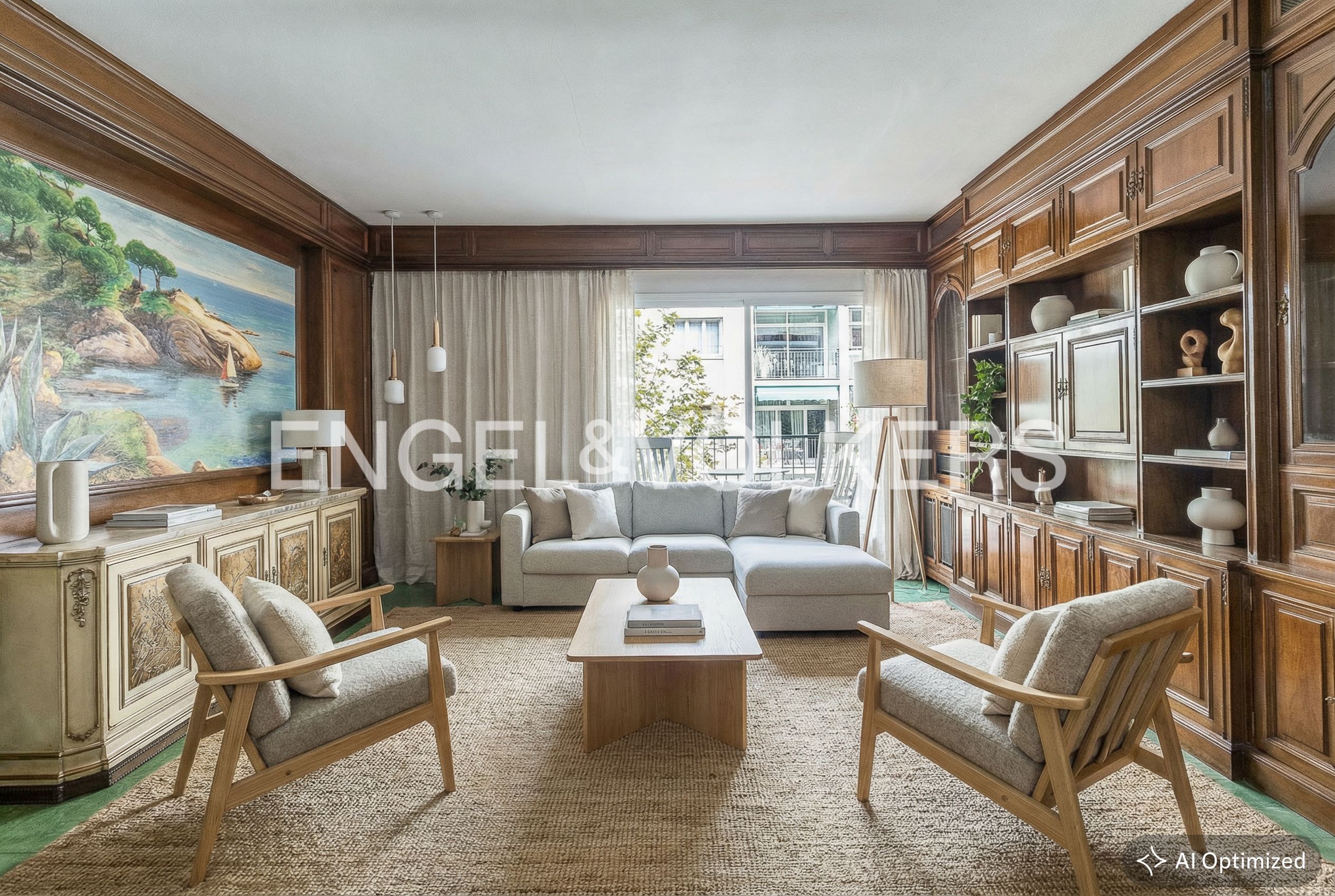 Sala d'estar de Apartament en venda en  Barcelona Capital amb Aire condicionat, Calefacció i Terrassa