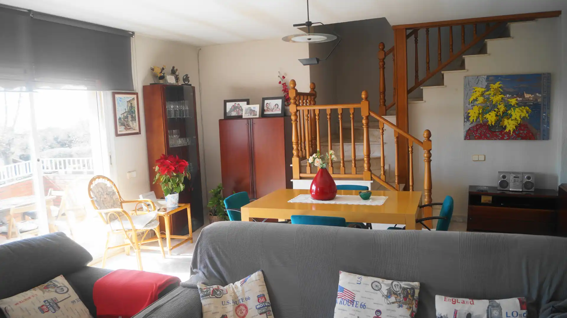 Wohnzimmer von Haus oder Chalet zum Verkauf in L'Ametlla del Vallès mit Klimaanlage, Heizung und Privatgarten