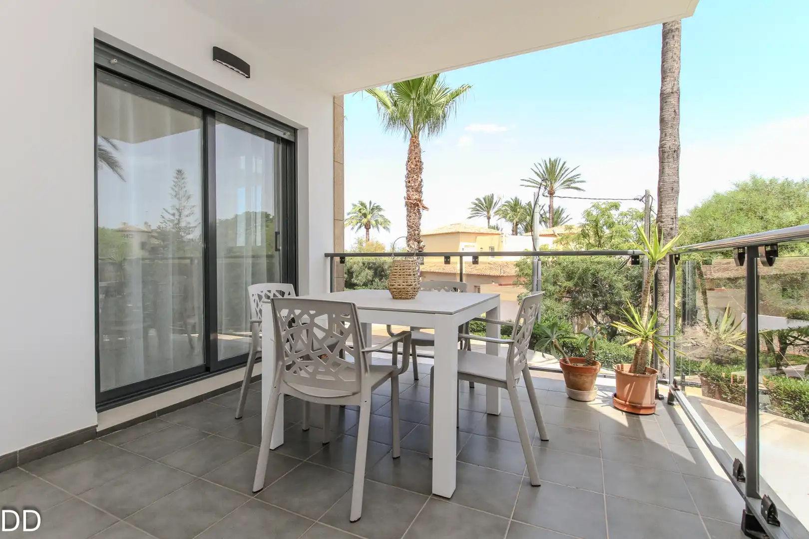 Terraza de Apartamento de alquiler en Dénia con Aire acondicionado, Terraza y Amueblado