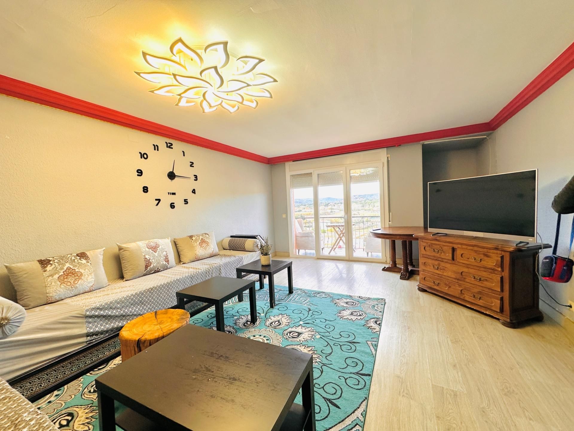 Living room of Attic for sale in Palamós  with Parquet flooring, Terrace and Balcony