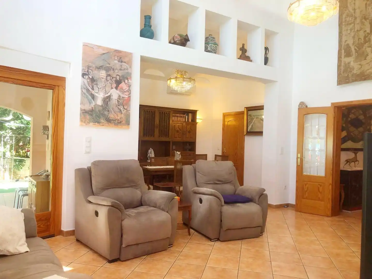 Sala de estar de Casa o chalet de alquiler en Dénia con Aire acondicionado, Calefacción y Jardín privado