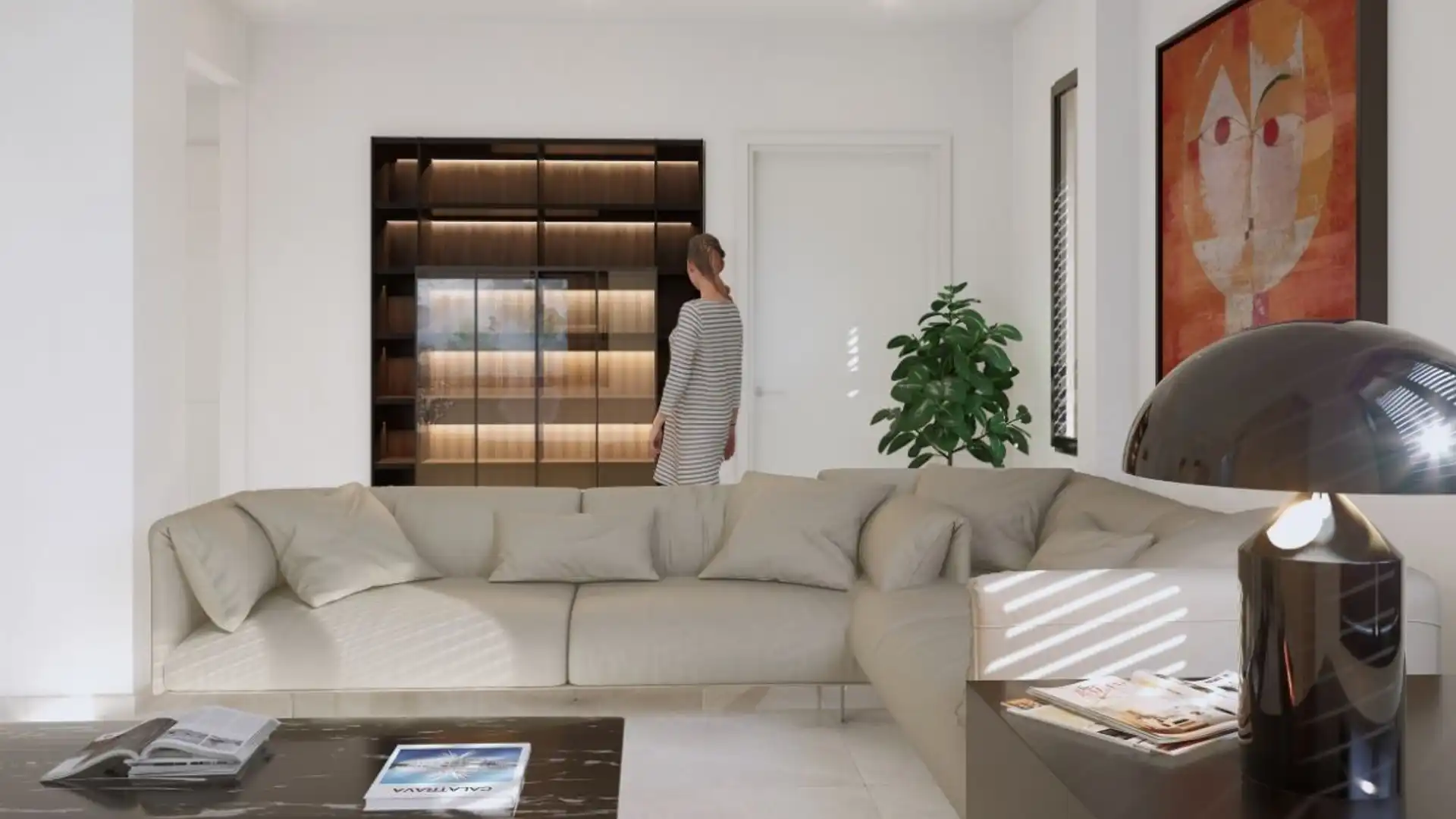 Sala de estar de Casa adosada en venta en Cassà de la Selva con Terraza, Trastero y Amueblado